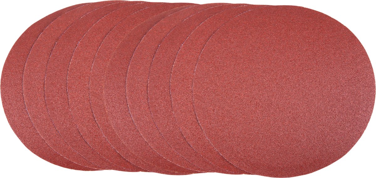 FERM - BGA1065 - Schuurschijven - 150mm - Klittenband - 10 stuks - K150 - Zeer fijn - Universeel – Voor roterende schuurschijf - Zeer geschikt voor - Stationaire schuurmachine - BGM1022