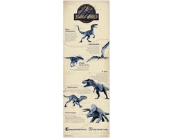 Jurassic World deurposter - Dinosaurussen - Film - Spielberg - 53 x 158 cm.