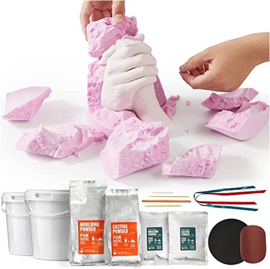 Set de mains en plâtre - Kit de moulage à la main pour la fabrication de  Hands en | bol
