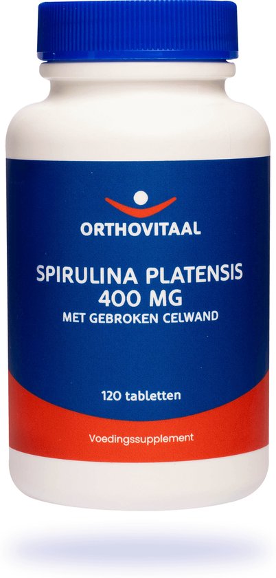 Foto: Orthovitaal spirulina platensis 400 mg 120 tabletten plantenextracten vegan voedingssupplement