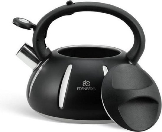 EDËNBËRG EB-8803 Bouilloire à sifflet - 3,0 litres - Bouilloire à sifflet originale en acier inoxydable/INOX