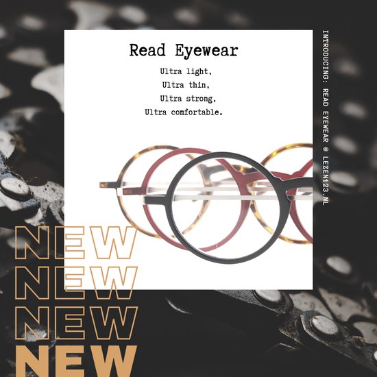 Read Eyewear Lunettes de lecture CHAP33B Ultem +2,50 - Noir mat - Aluminium