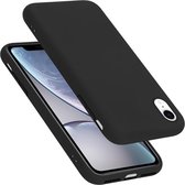 Cadorabo Hoesje geschikt voor Apple iPhone XR in LIQUID ZWART - Beschermhoes gemaakt van flexibel TPU silicone Case Cover