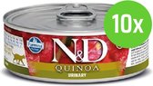 Farmina N&D Kat Quinoa Urinary Eend Adult 80 gram - 10 blikjes