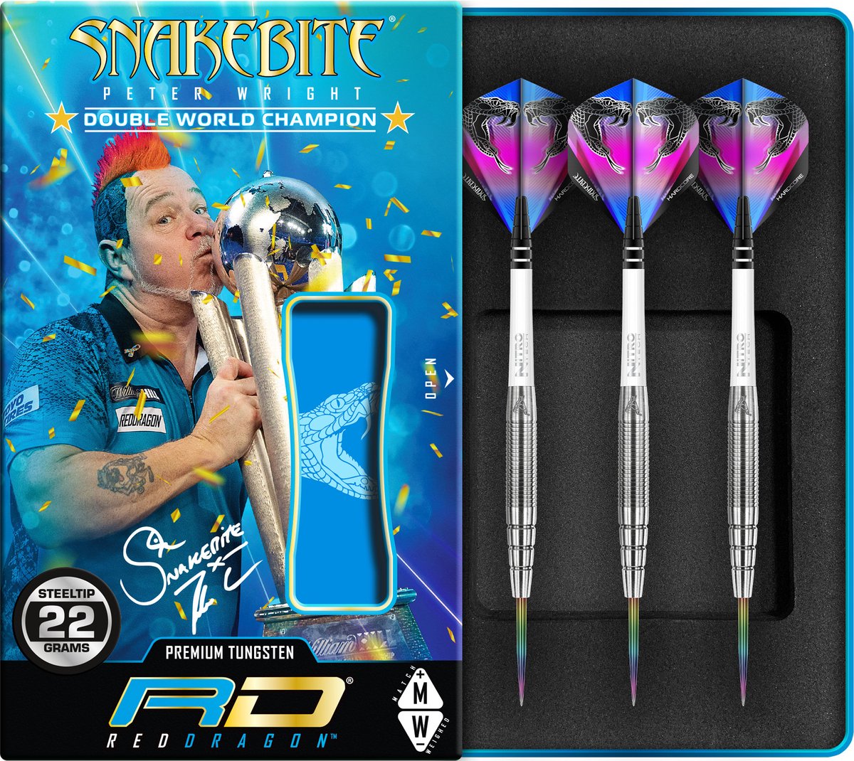 Red Dragon Peter Wright Snakebite PL15 90% - Dartpijlen