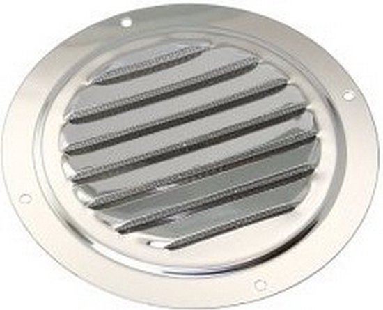 Grilles de ventilation rondes en acier inoxydable avec moustiquaire - 63 mm