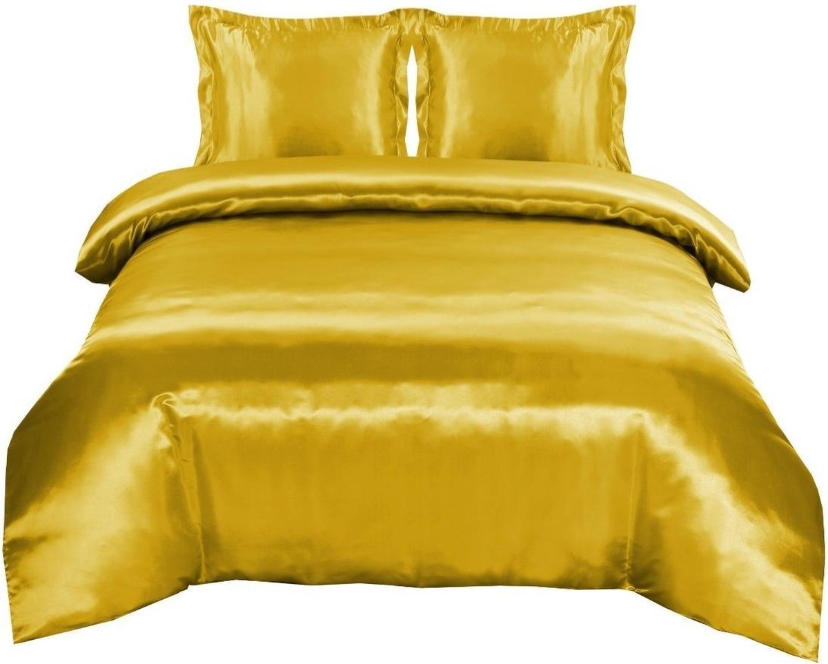 Beauty Silk Dekbedovertrek - 240x200/220 - Glans Satijn - Goud