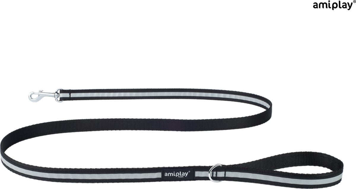 Amiplay Leiband Shine zwart maat-M / 150x1,5cm