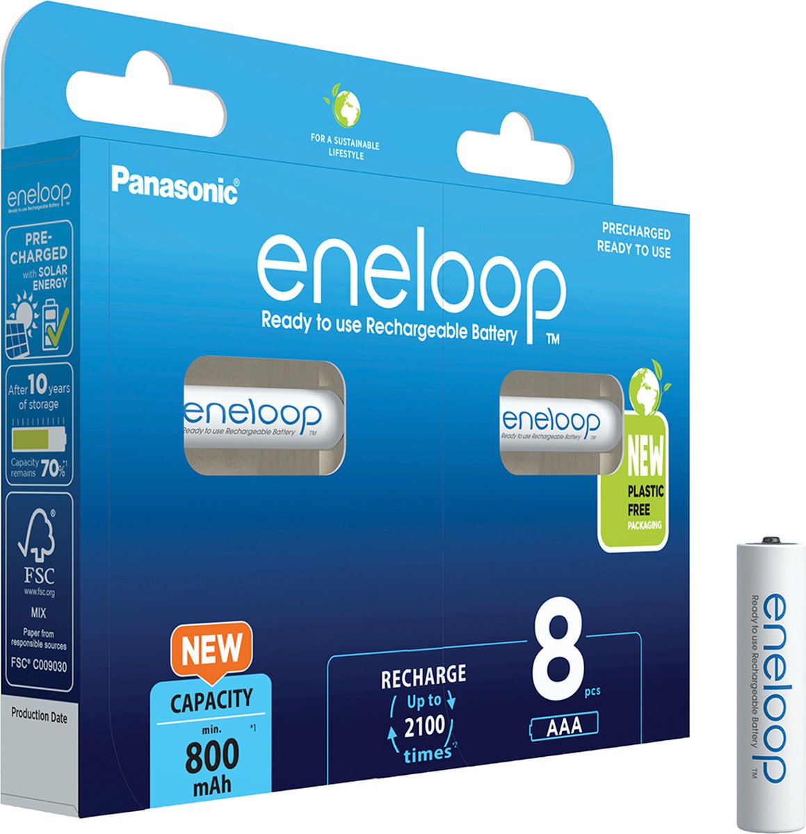 Panasonic BK-4MCDE/8BE batterij Oplaadbare batterij AAA thumbnail 2