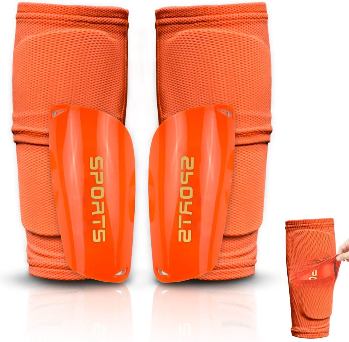 Football Protège-Tibia Chaussettes, Chaussettes pour Protège-Tibias pour Football, 1 Paire