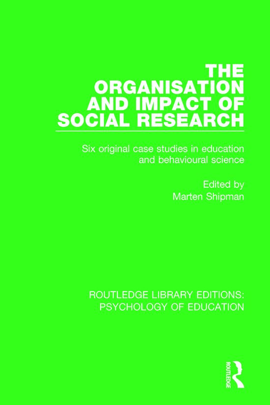 Routledge Library Editions: Psychology of Education-The Orga ... - cover