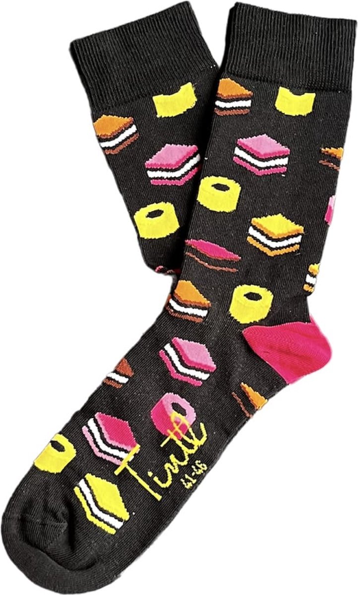 Tintl socks unisex sokken | Food - Licorice (maat 36-40)