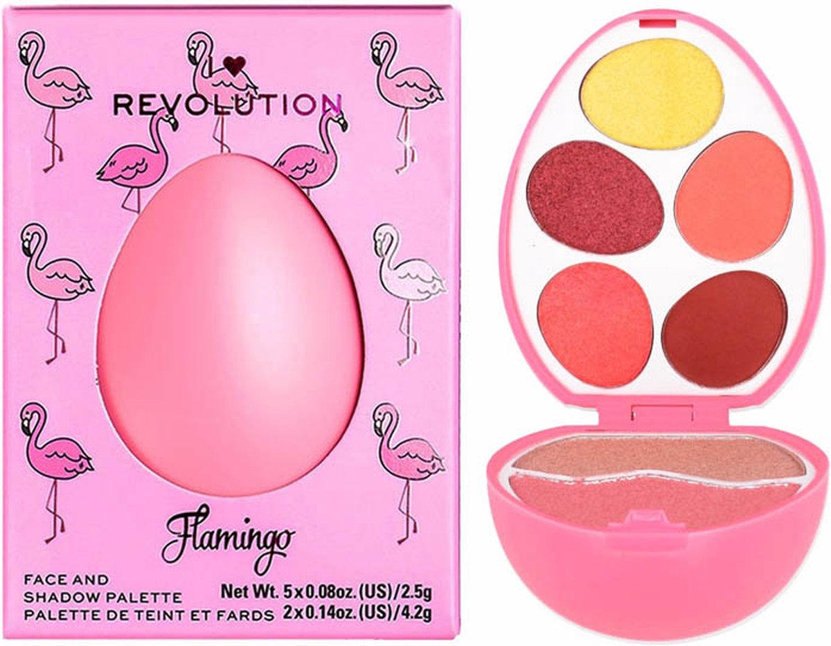 Makeup Revolution I Love Revolution Face and Shadow Palette - Flamingo