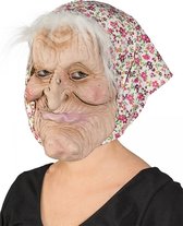 Masker oude vrouw met grote kin sarah/ heks /
