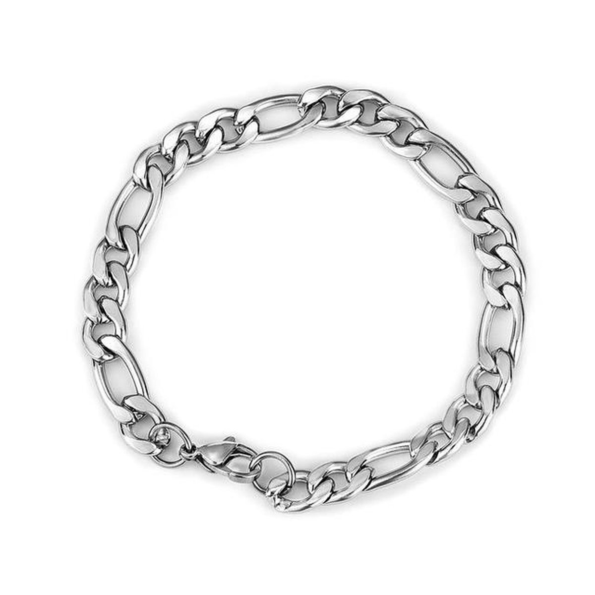 Mannen schakelarmband - zilver - LMPiercings