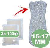 200 gram transparante waterparels 15-17mm | Geschikt voor 20 liter | Ca. 16.000 waterballetjes | Keuze uit 5 formaten | Waterabsorberende Balletjes - Gelballetjes - Waterballetjes - Vaas decoratie