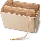Organisateur Sac à Main En Feutre - Insert 2 En 1 Avec Poches - Café Taille Grand 30x15x16 Cm