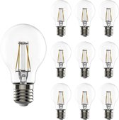 Classic LED Lampen E27 - Helder glas - Dimbaar warm wit licht - Voordeelverpakking - 10 stuks