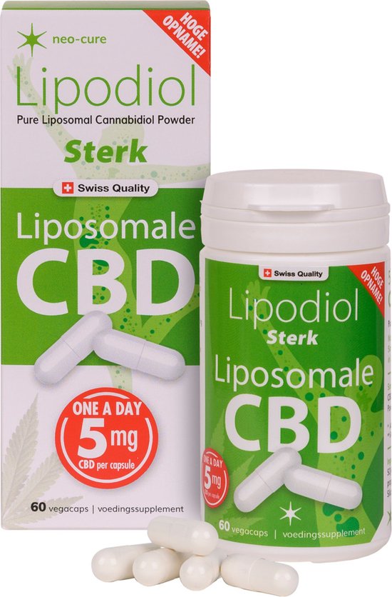 Neo-Cure Lipodiol CBD Poeder Sterk 5 mg 60 capsules