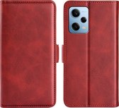 Xiaomi Redmi Note 12 Pro 5G Hoesje - MobyDefend Luxe Wallet Book Case (Sluiting Zijkant) - Rood - GSM Hoesje - Telefoonhoesje Geschikt Voor Xiaomi Redmi Note 12 Pro 5G