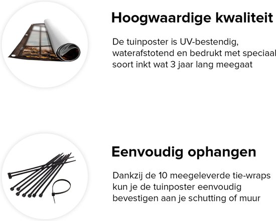 Gards Garden Poster Vue Scottish Highlander dans les collines d'Écosse - 60x40 cm - Toile de jardin - Décoration de jardin - Décoration murale extérieure - Peinture de jardin