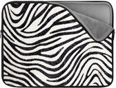 Laptophoes 17 inch | Zebra | Zachte binnenkant | Luxe Laptophoes | Kwaliteit Laptophoes met foto
