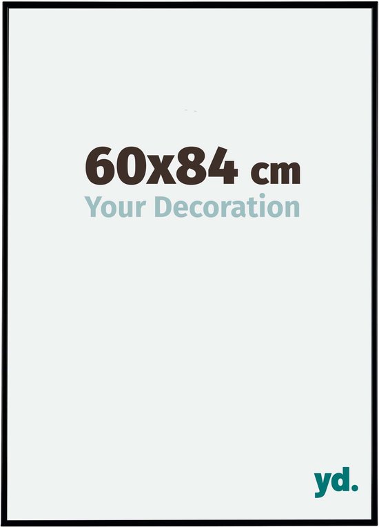 Your Decoration - Fotolijst 60x84 cm - Kunststof - Zwart Mat - Evry