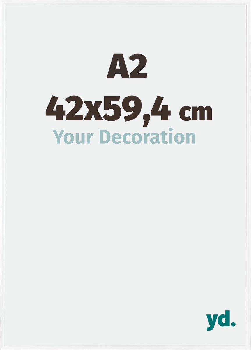yd. Your Decoration - Fotolijst A2 42x59,4 cm - Kunststof - Wit Hoogglans - Evry