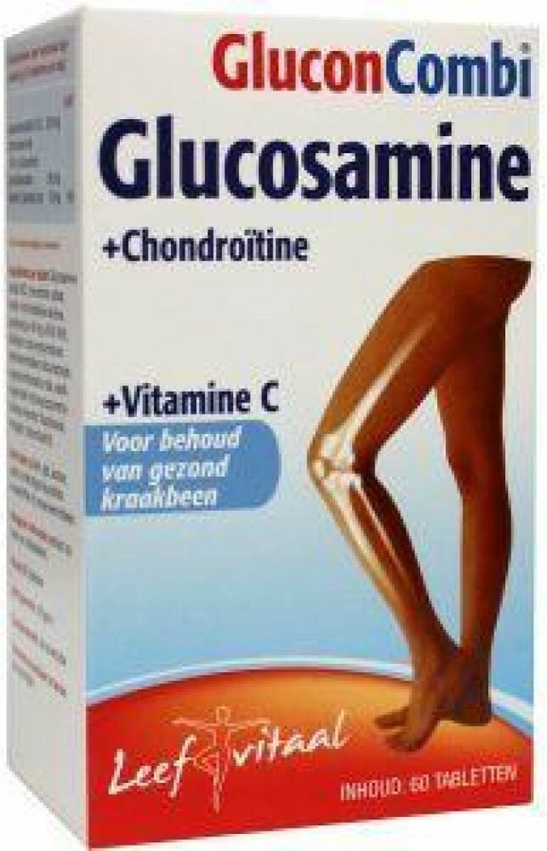 Bol.com Leefvitaal Glucon Combi + Vitamine C - Glucosamine - 60 tabletten aanbieding