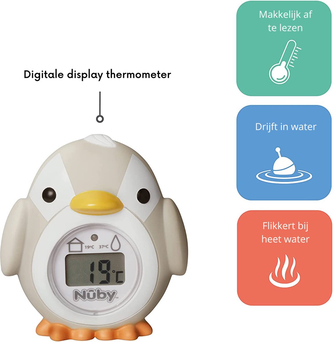 Thermomètre Bain Bébé Pingouin