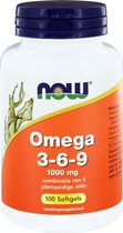 Now Foods - Omega 3-6-9 - Combinatie van 5 Plantaardige Oliën - 1000 mg - 100 Softgels