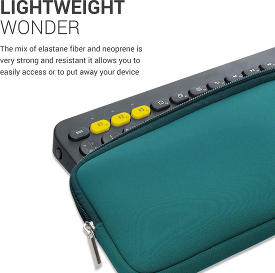 Kwmobile Housse Protection Clavier Logitech K380 - Sacoche Néoprène Noire Pour Clavier Sans Fil