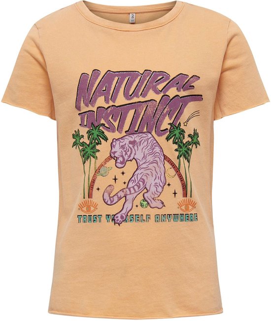 Kids Only Lucy Fit S/S Palm Tiger T-shirt Meisjes