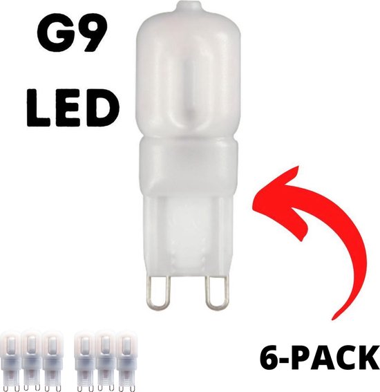 Lampe enfichable LED avec culot G9 - 200 lumens - 2,5W - 5 lampes enfichables Led G9