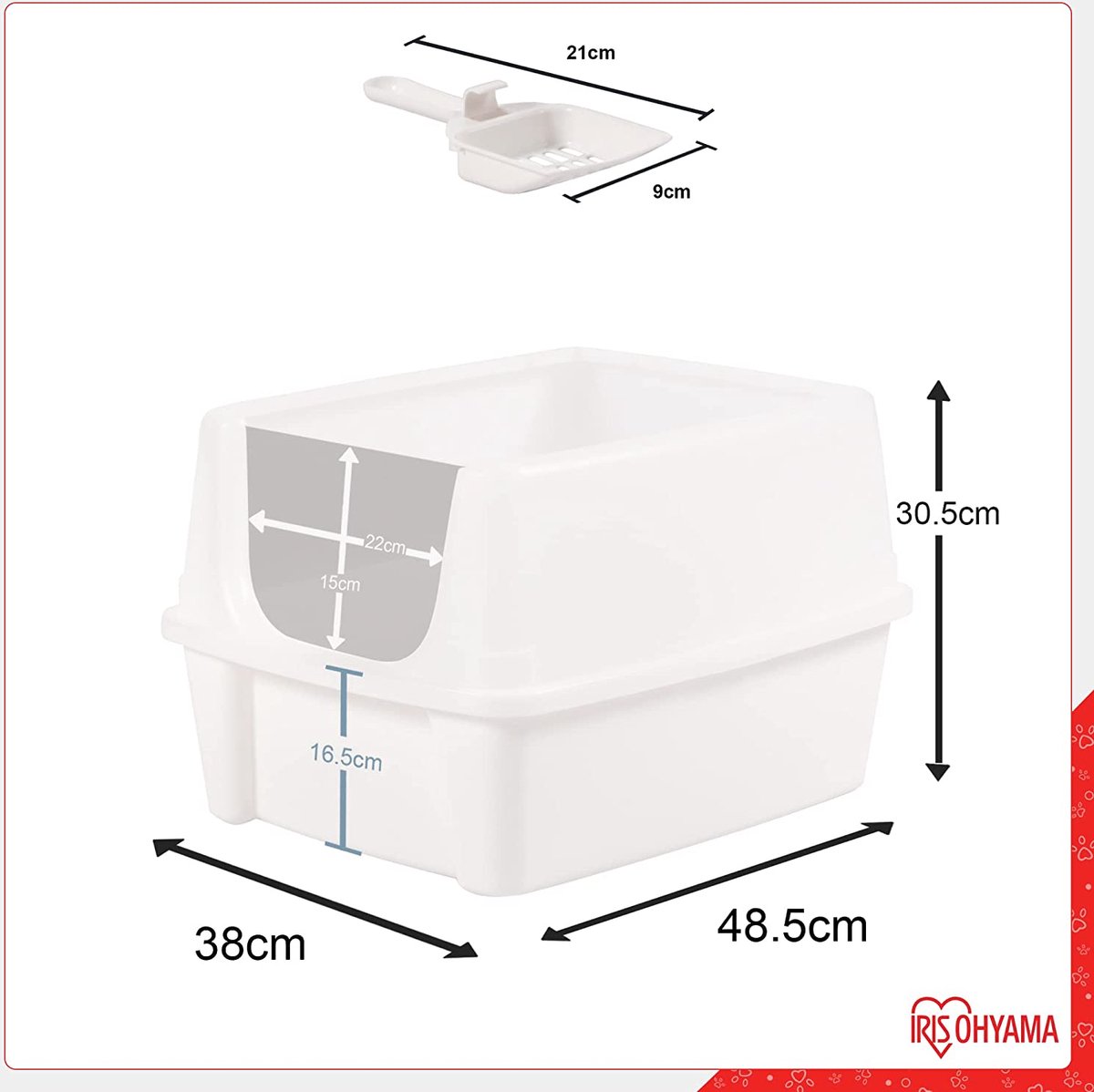 Bac à litière pour chat avec parois latérales hautes, litière pour chat sans fuite,...