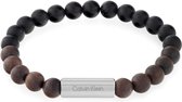Calvin Klein CJ35000426 Heren Armband - Kralenarmband - Sieraad - Edelsteen - Zwart - Onyx - 19.5 cm lang