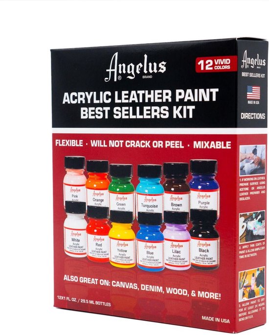 Peinture cuir acrylique - Angelus - Standard - 118ml