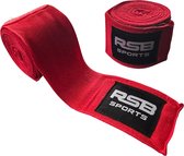 RSB Sports Handwraps - Boks Wraps - Boksbandages - Kickboks bandage - 350 cm - Paar - Rood