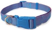 Nobleza Hondenhalsband - Klikhalsband - Halsband hond - Fluorescerend - Blauw - Nylon - Verstelbaar - (25-40 cm) x 1,5 cm - M