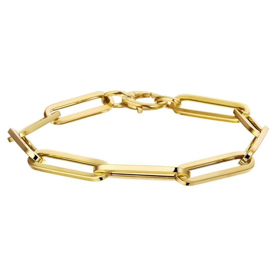 Gouden armband - dames - anker- closedforever - paperclip - bedelarmband - 14 karaat - luxe - cadeautip