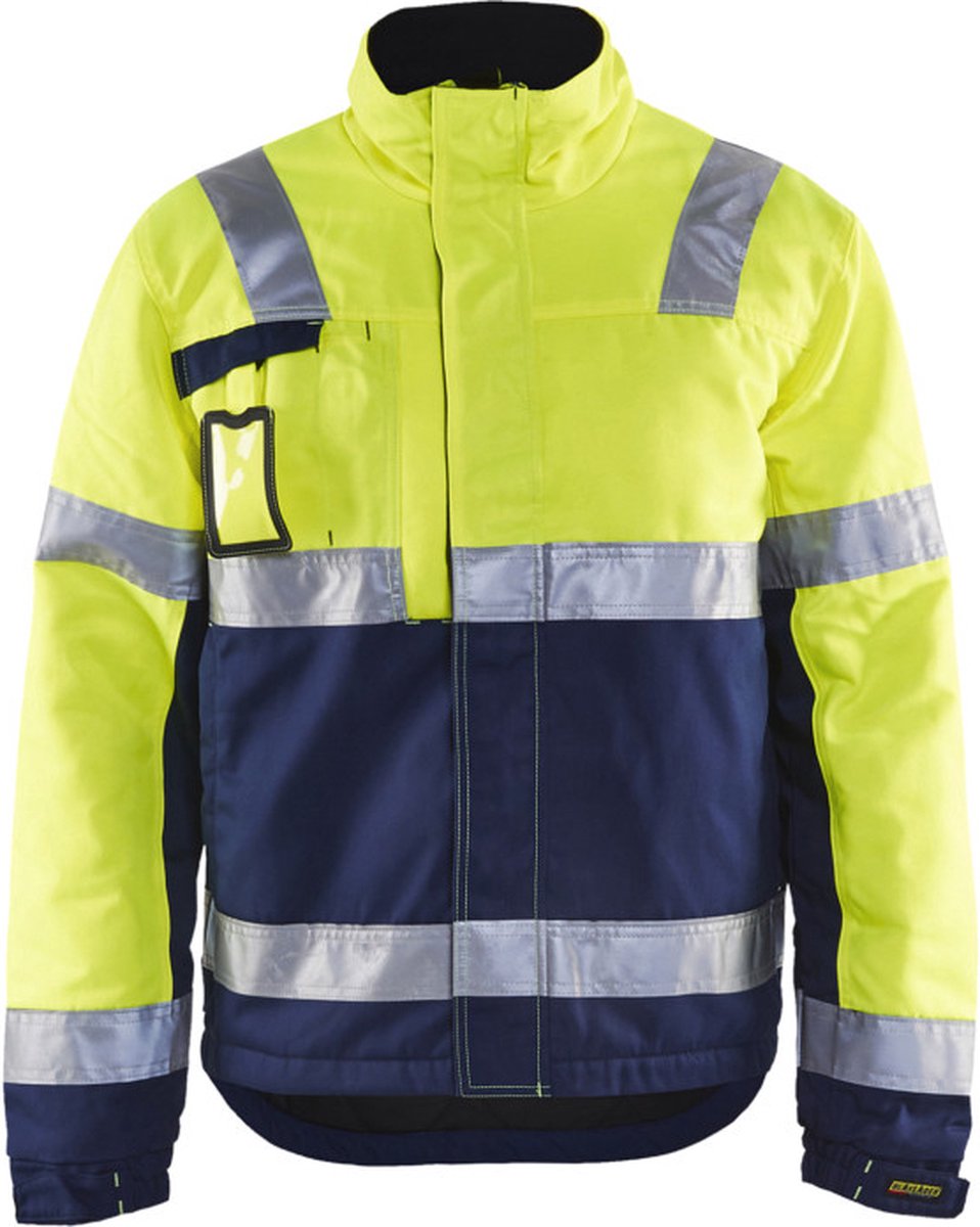 Blåkläder 4862-1811 Winterjas High Vis Geel/Marineblauw maat S