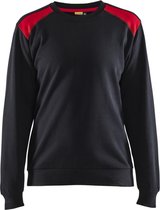 Blaklader Sweatshirt bi-colour Dames 3408-1158 - Zwart/Rood - M