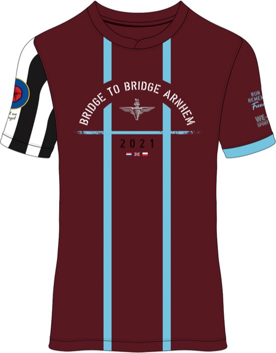 Foto: Airborne t shirt dames bridge to bridge arnhem editie 2021 maat xl