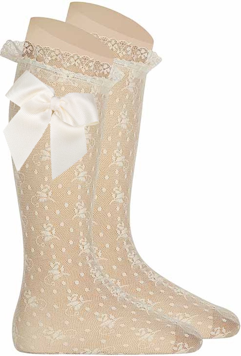 Cóndor Kniekous Lace Met Strik | 4501/2 | Cava/Créme | 3-6 mnd | Maat 00