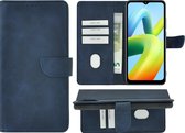 Pearlycase hoesje voor Xiaomi Redmi A1/ A2 - Kunstleer Book Case - Blauw