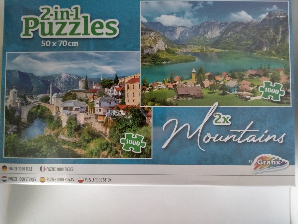 Mocrop Puzzel 1000 stukjes volwassenen, 70 × 50 cm klassieke puzzels, schilderijen - Lakeside Paradise, spectaculaire wanddecoratie, prachtige geschenkdoos