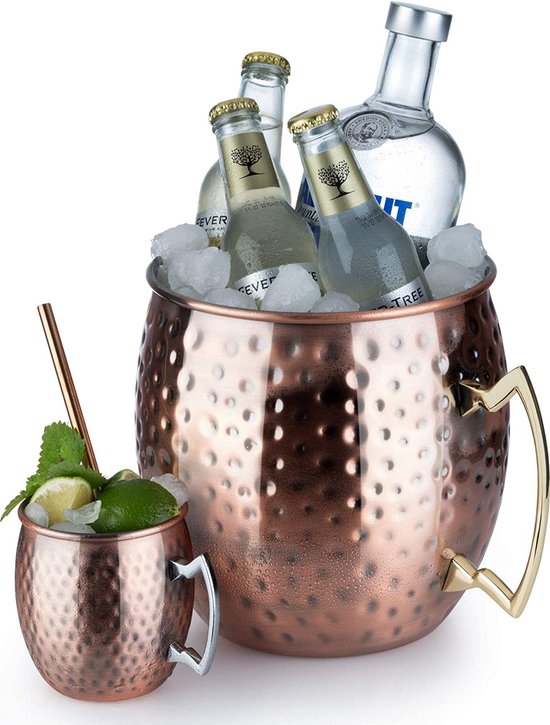 New Style Hammered Copper Mug With Brass Handle Moscow Mule Mug Beer Cocktail Al