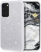 Samsung Galaxy A54 5G Hoesje Glitter Zilver