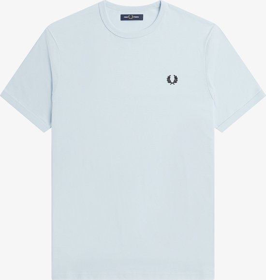 Fred Perry Ringer regular fit T-shirt M3519 - korte mouw O-hals - Light Ice - blauw - Maat: 3XL