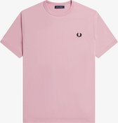 Fred Perry Ringer regular fit T-shirt M3519 - korte mouw O-hals - Chalky Pink - roze - Maat: 3XL
